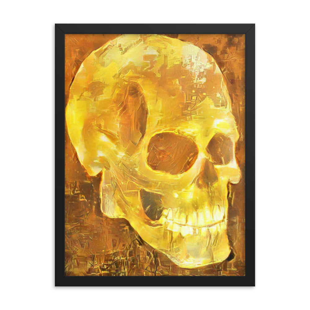 Golden Skull Framed poster