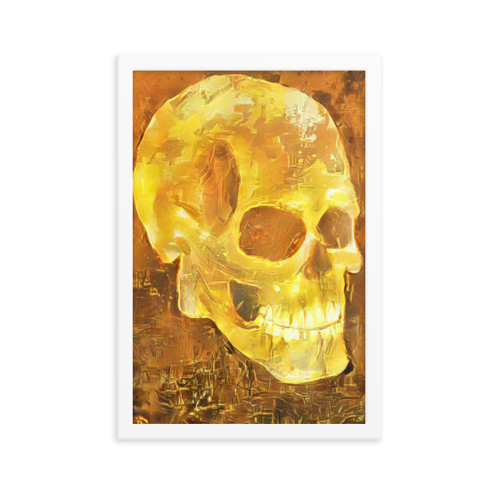 Golden Skull Framed poster