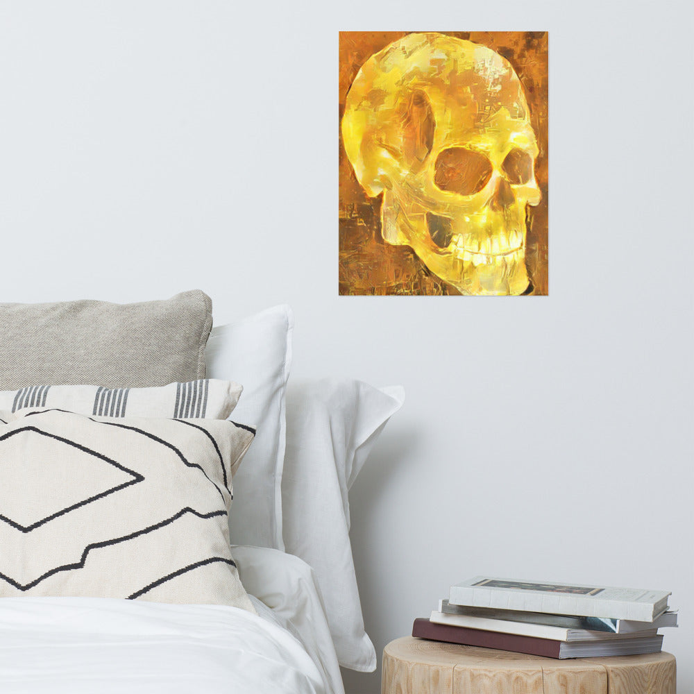 Golden Skull Poster