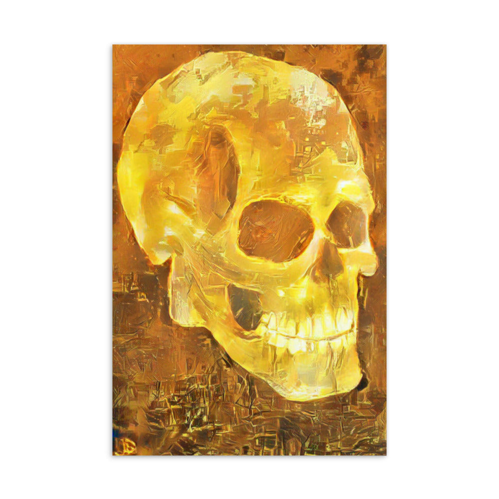 Golden Skull Standard Postcard